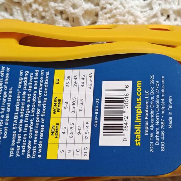 Large Traction Device Anti Slip Mid-Sole Footwear Stabil Gripper Rubber - Picture 2 of 3